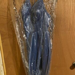 Elegant Blue Mini Dress